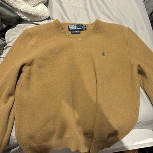 men’s tan polo